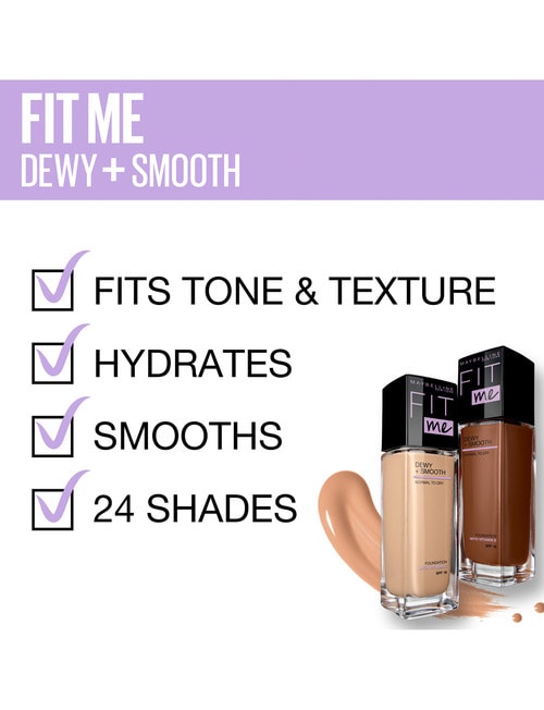 Maybelline Fit Me Dewy + Smooth Foundation Makeup SPF18, 30 ml product photo View 07 L
