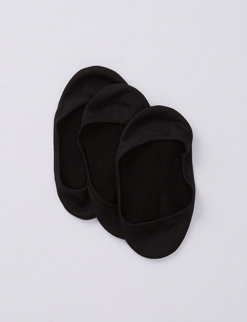 Simon De Winter Super Smoothe Sockette, 3-Pack, Black product photo