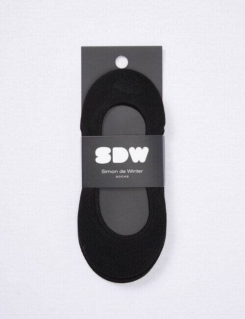 Simon De Winter Super Smoothe Sockette, 3-Pack, Black product photo View 02 L