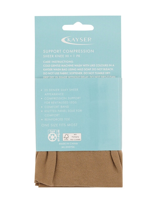 Kayser Leg Support Sheer Knee-High, 20 Denier product photo View 02 L