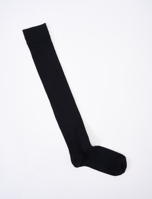 Columbine Cotton Over-The-Knee Sock, Black product photo