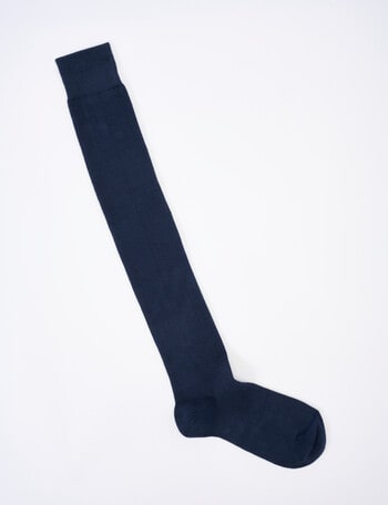 Columbine Cotton Over-The-Knee Sock, Navy product photo