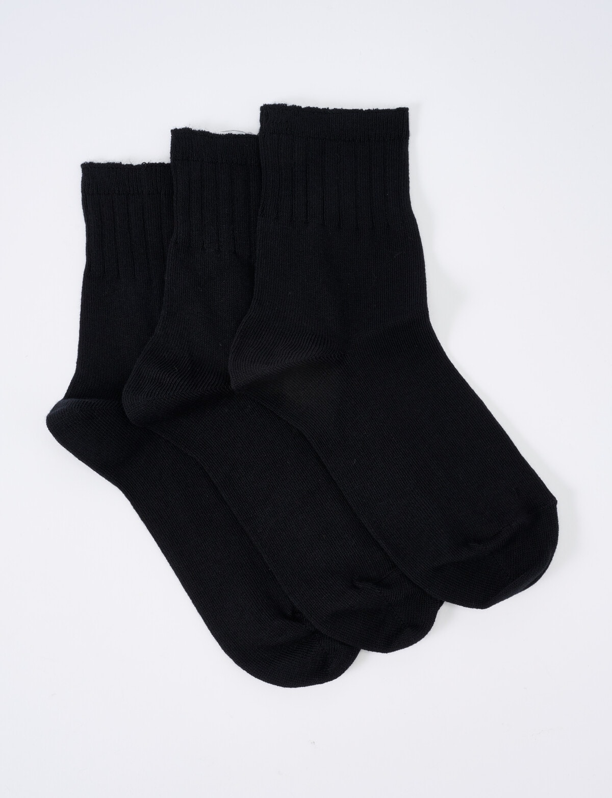 Columbine Comfort Crew Sock, Black, 3-Pack - Socks