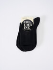 Columbine Comfort Crew Sock, Black, 3-Pack product photo View 02 S