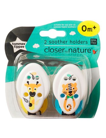 Tommee Tippee Soother Holder, 2pk, Assorted product photo