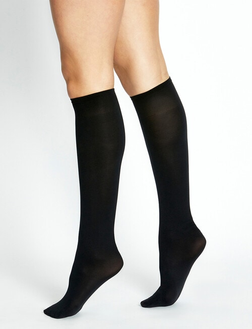 Levante Suede Matte Knee Hi Tight, 50 Denier, Nero product photo View 02 L