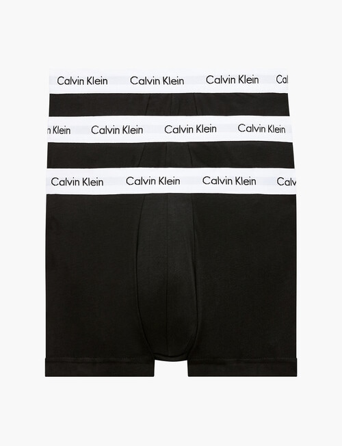 Calvin Klein Cotton Stretch Low Rise Trunk, 3-Pack, Black product photo