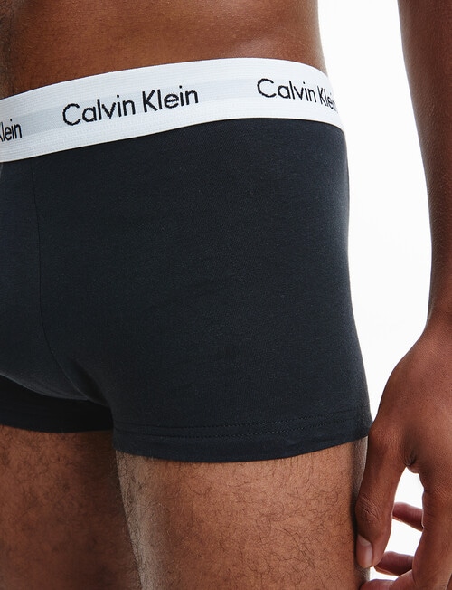 Calvin Klein Cotton Stretch Low Rise Trunk, 3-Pack, Black product photo View 04 L