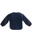 Mum 2 Mum Long Sleeve Wonder Bib, Navy product photo View 02 S