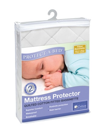 Protect-A-Bed Cotton Quilt Fitted Bassinette Mattress Protector product photo