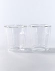 Baccarat Barista Facet Double-Wall Glasses, 90ml, Set-of-2 product photo