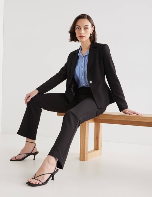 Oliver Black Two-Way-Stretch Bootleg Pant, Black product photo View 03 L