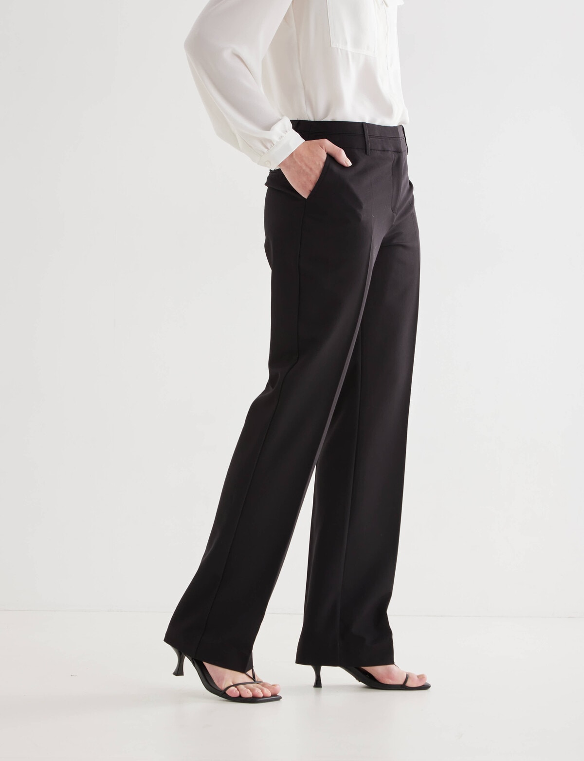 Oliver Black Two-Way-Stretch Classic Pant, Regular-Length, Black