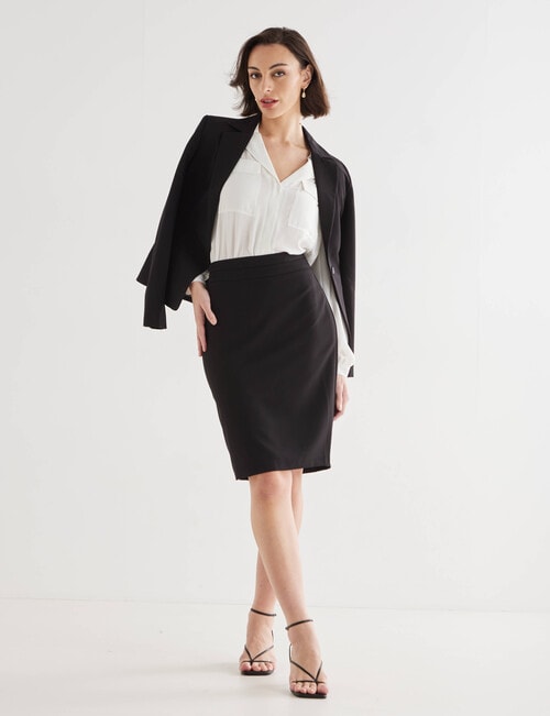 Oliver Black 2-Way Stretch Pencil Skirt, Black product photo View 05 L