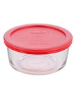 Pyrex Round Baking Dish with Red Storage Lid, 950ml product photo
