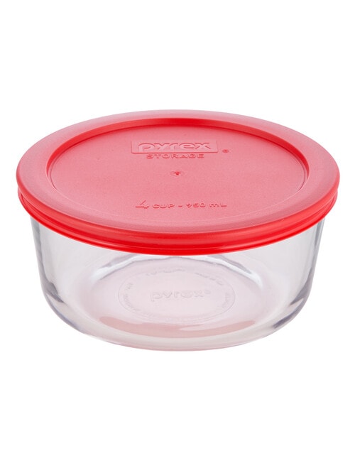 Pyrex Round Baking Dish with Red Storage Lid, 950ml product photo