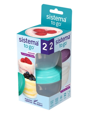 Sistema To Go Yoghurt Pods, Set-of-2, 150ml, Assorted Colours product photo