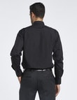 Van Heusen Long-Sleeve Plain Shirt, Euro Fit, Black product photo View 02 S