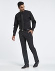 Van Heusen Long-Sleeve Plain Shirt, Euro Fit, Black product photo View 03 S