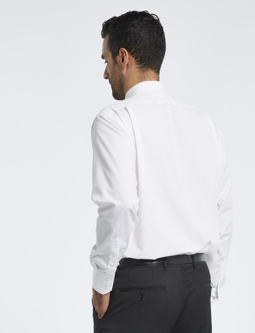 Van Heusen Long-Sleeve Plain Shirt, Euro Fit, White product photo View 02 L