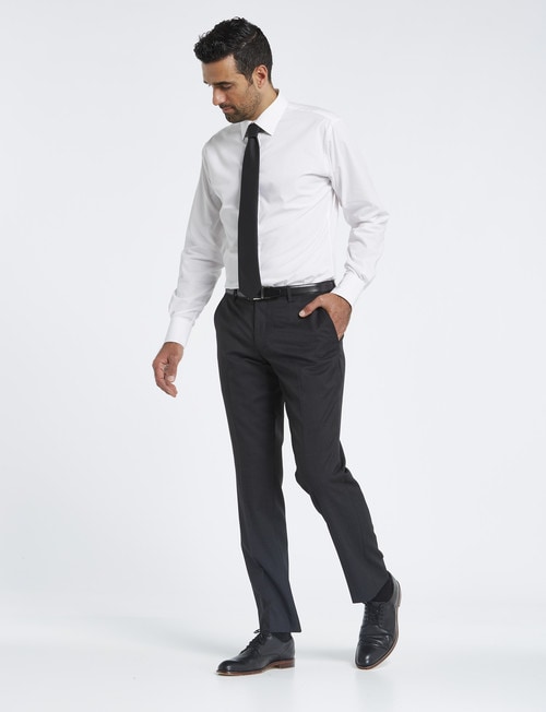 Van Heusen Long-Sleeve Plain Shirt, Euro Fit, White product photo View 03 L