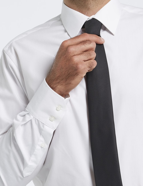 Van Heusen Long-Sleeve Plain Shirt, Euro Fit, White product photo View 04 L