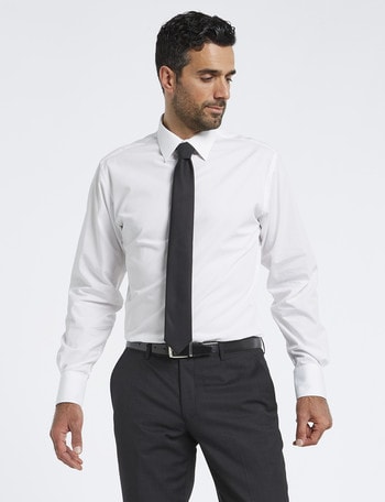 Van Heusen Long-Sleeve Plain Shirt, Euro Fit, White product photo