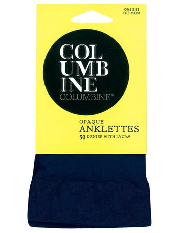 Columbine Opaque Anklet, 50 Denier, Navy product photo