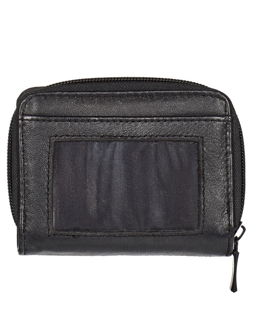 Milano Small Zip Around Wallet, Black product photo View 03 L