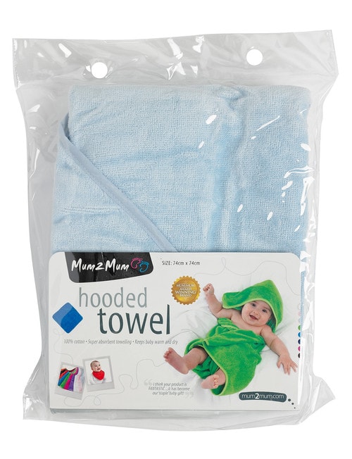 Mum 2 Mum Hooded Towel, Baby Blue product photo View 03 L