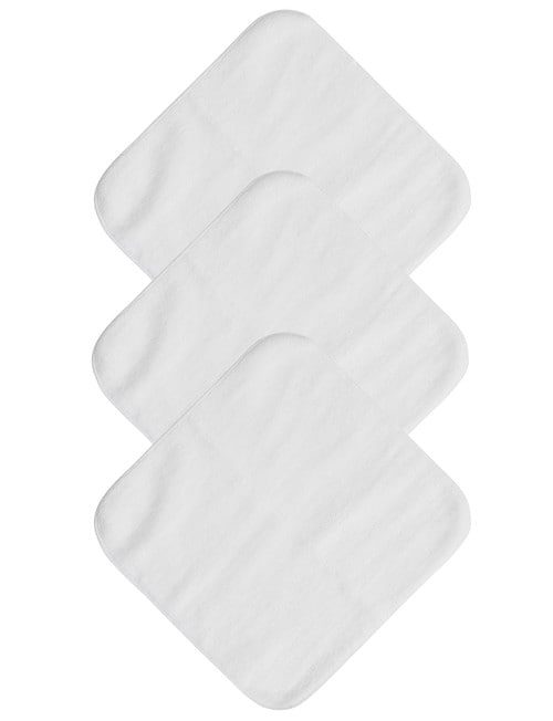Mum 2 Mum Face Washers, White, 6-Pack product photo