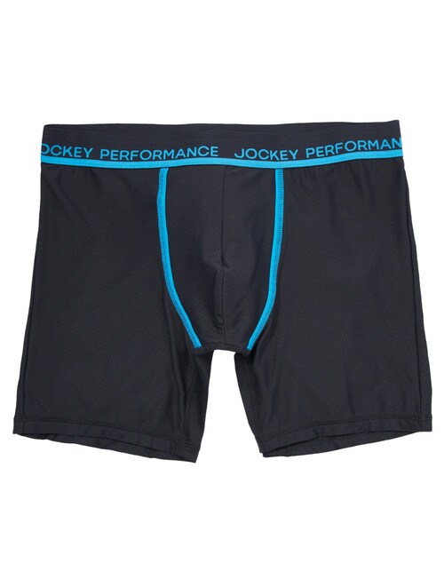 Jockey Performance Dry Impact Midway Trunk, Black & Blue product photo View 04 L