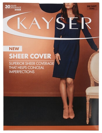Kayser Sheer Cover Pantyhose, 30 Denier, Navy product photo