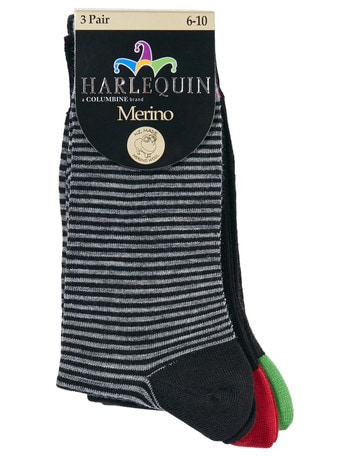 Harlequin Merino Wool Sock, 3-Pack product photo