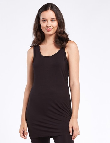 Bodycode Longline Tank Top, Black product photo