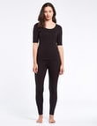 Bodycode Ballet Sleeve Scoop Neck Tee, Black product photo View 03 S