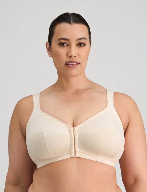 Fayreform Ultimate Comfort Front Closure Post Surgery Bra, Champagne, C-G product photo
