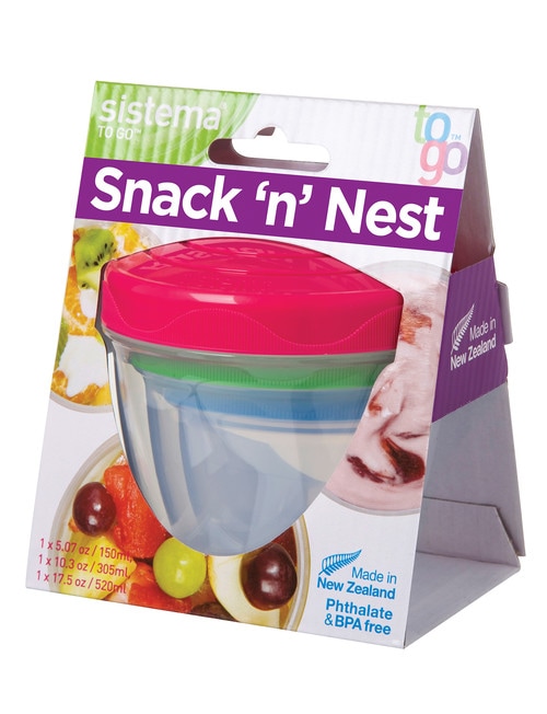 Sistema To Go Snack n Nest, Set-of-3, Assorted Colours product photo View 04 L
