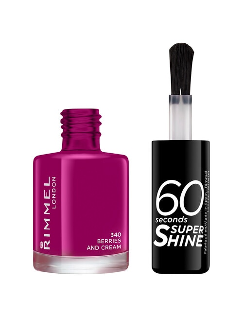 Rimmel 60 Seconds Nail Polish, #340 Berries & Cream product photo View 02 L