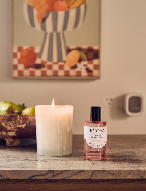 Ecoya Guava & Lychee Sorbet Mini Madison Candle, 80g product photo View 02 L