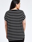 Bodycode Curve Boxy Tee, Black Stripe product photo View 02 S