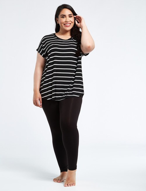 Bodycode Curve Boxy Tee, Black Stripe product photo View 03 L