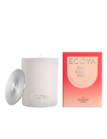 Ecoya Guava & Lychee Sorbet Madison Candle, 400g product photo