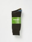 Outdoor Collection Comfort Zone Cushioning, Thermal Wool-Blend Work Sock, 2-Pack, Black product photo View 02 S