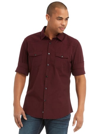 Connor Greenway Long-Sleeve Shirt, Wine product photo