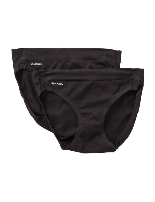 Jockey Woman Comfort Classic Bikini Brief 2-Pack Black product photo View 04 L