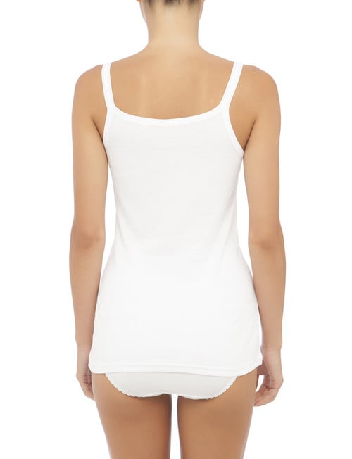 Jockey Woman Pure Comfort Cotton Ribbed Cami, White product photo View 02 L