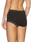 Jockey Woman Parisienne Cotton Full Brief, Black product photo View 02 S