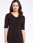 Bodycode V-Neck Tee, Black product photo
