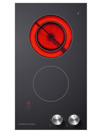 Fisher & Paykel Electric Ceramic Glass Cooktop 2 Zone, Black, CE302CBX2 product photo